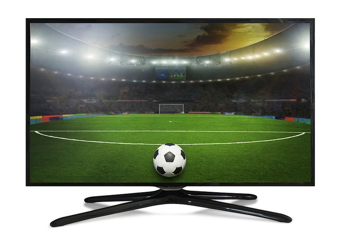 3D Football on TV Screen