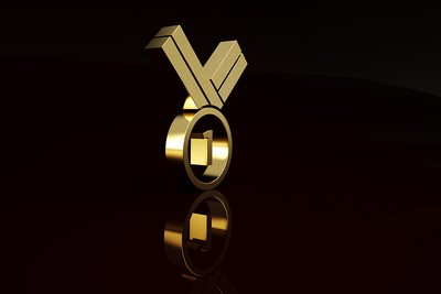 3D Gold Medal Icon