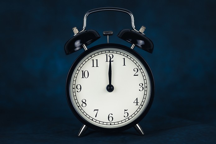 Alarm Clock Showing 12 O'clock