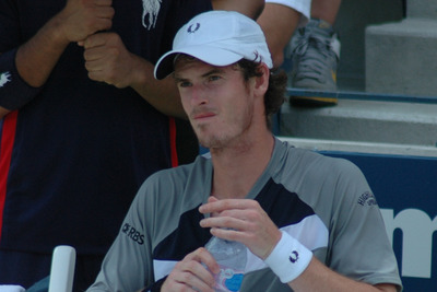 Andy Murray Sitting During Tennis Match