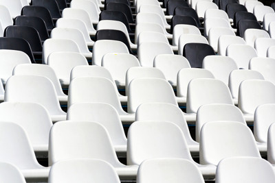 Black and White Stadium Seats