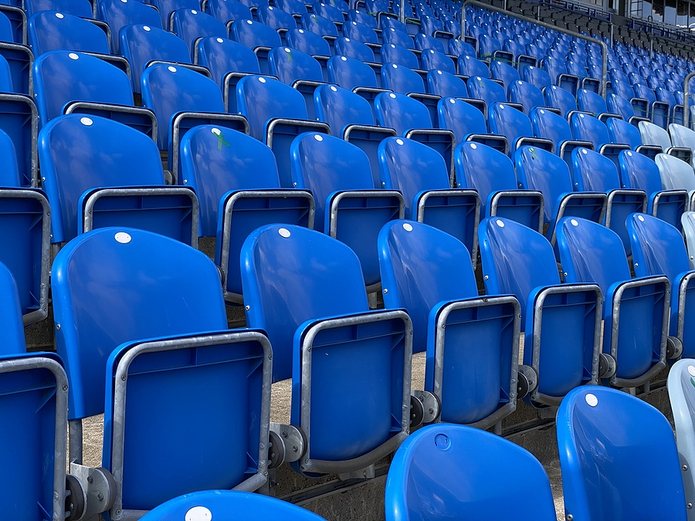 Blue Folding Stadium Seats