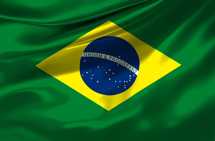 Brazil Flag Satin Effect