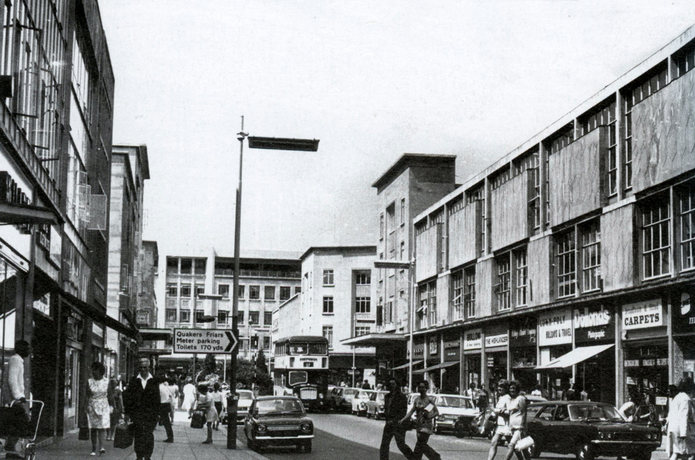 Bristol Broadway Shopping Street in the 1970's