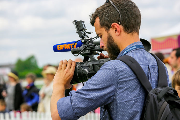 Camera Man Filming Horse Race