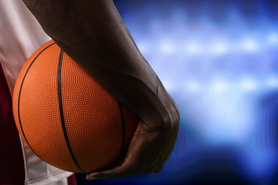 Close Up of Basketballer Holding Ball