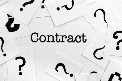Contract Surrounded by Question Marks