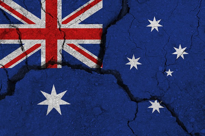 Cracked Australian Flag