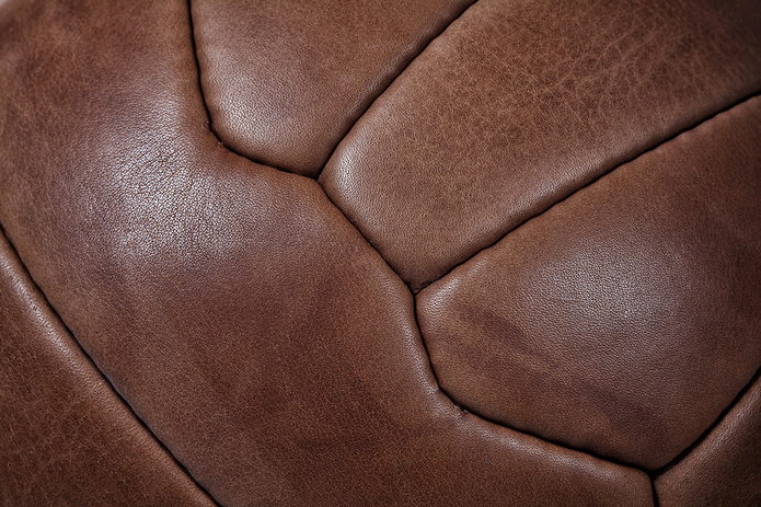 Detail of Brown Leather Football