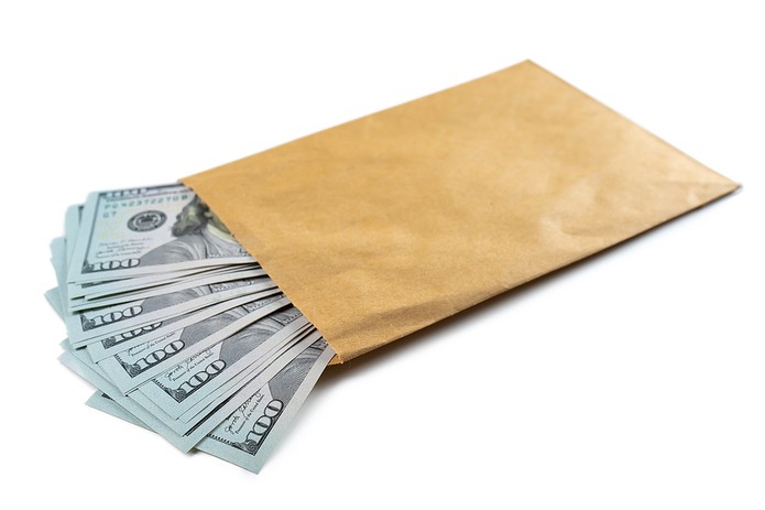 Dollars in Brown Envelope