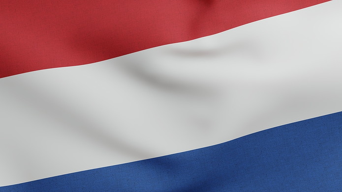 Dutch Flag at Angle