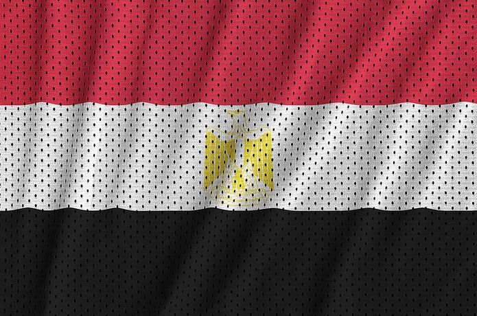 Bendera Mesir pada Kain Pakaian Olahraga