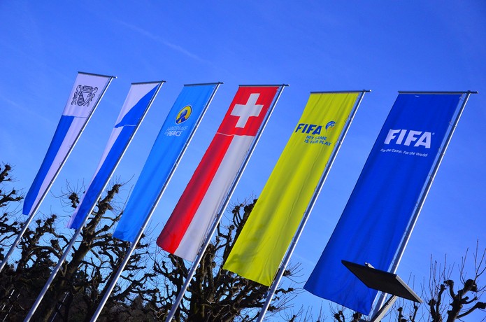 Bendera di Markas Besar FIFA Zurich