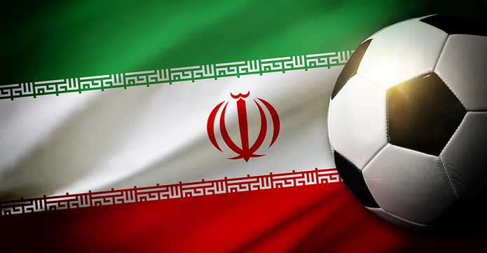 Football Against Iran Flag