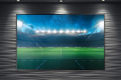 Football Pitch on Wall Mounted TV