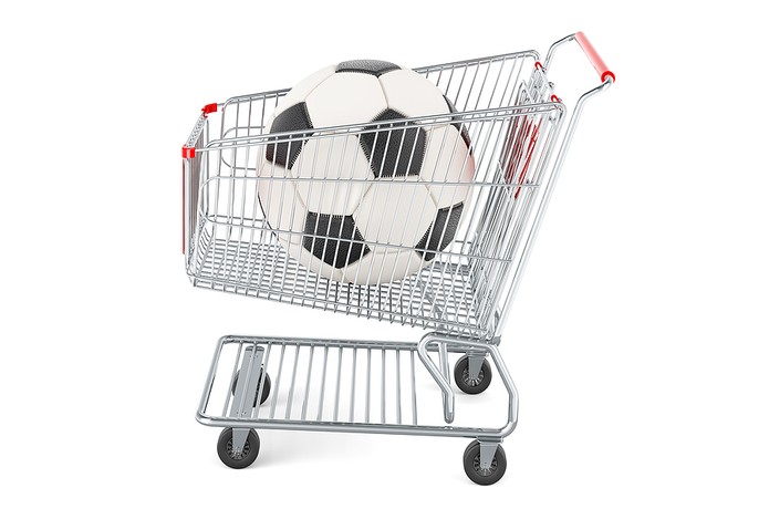 Football in Shopping Trolley