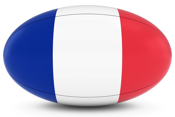 France Flag Rugby Ball