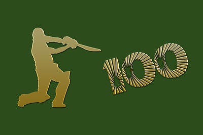 Gold Cricket Century Logo