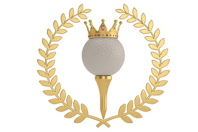 Gold Crown on Golf Ball