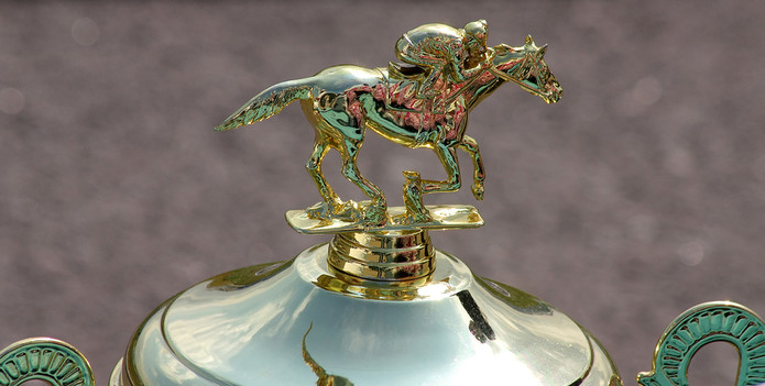 Gold Horseracing Trophy