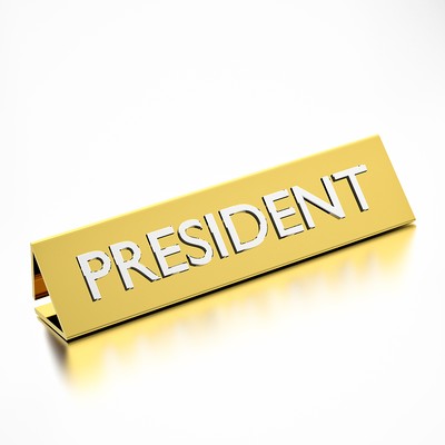 Gold President Nameplate