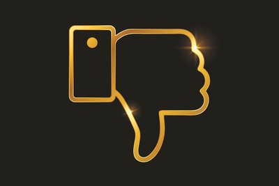 Gold Thumbs Down Icon