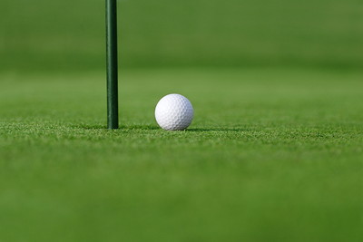 Golf Ball Near Pin