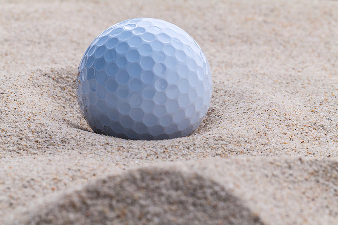 Golf Ball in Sand