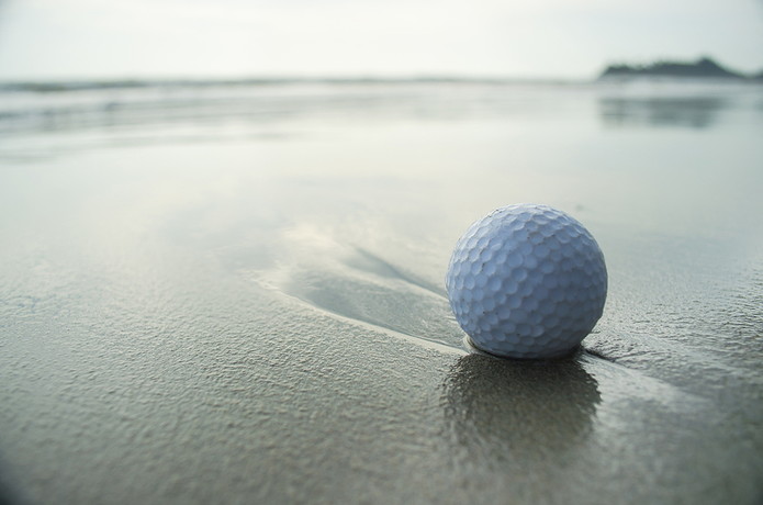Golf Ball on Beach