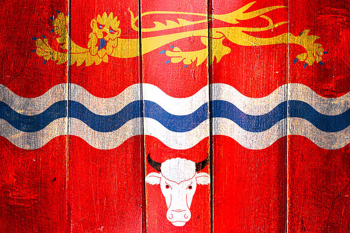 Herefordshire Flag on Wooden Panels