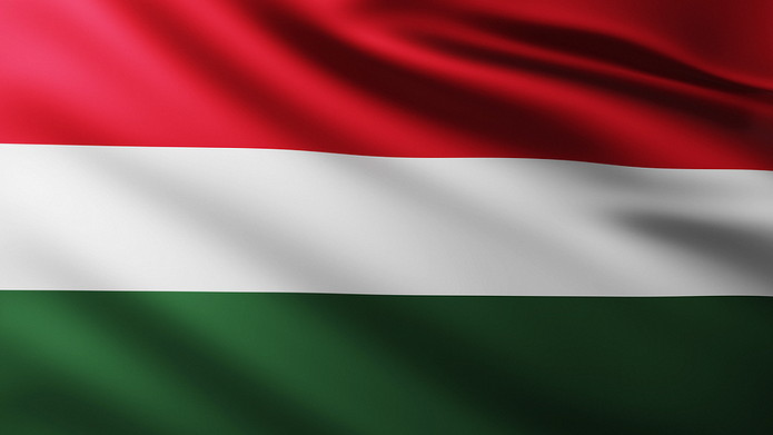 Hungarian Flag Rippled