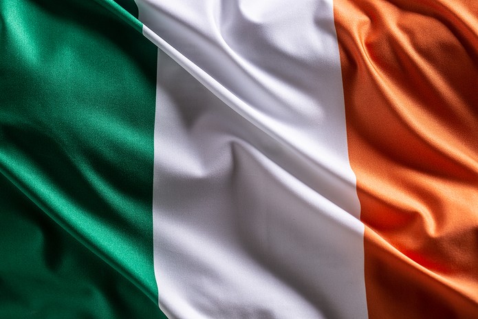 Ireland Flag with Creases
