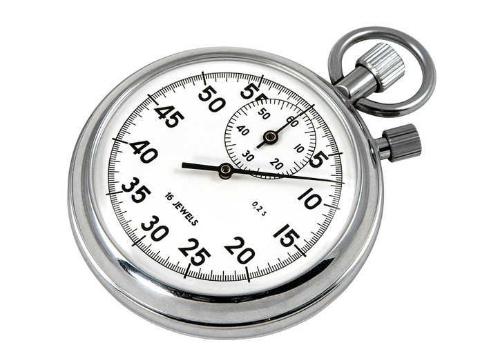 Isolated Silver Stopwatch
