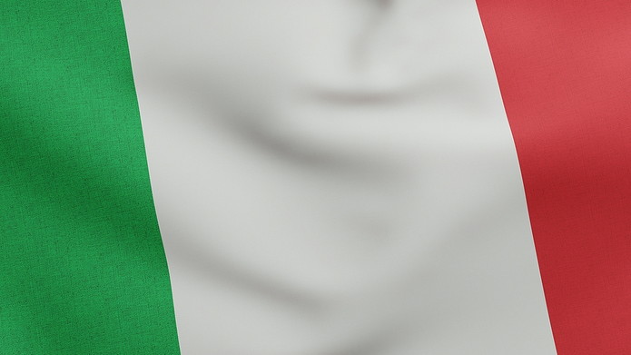 Italian Flag Close Up