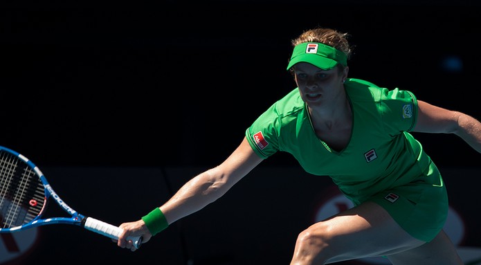Kim Clijsters Playing at the 2011 Australian Open
