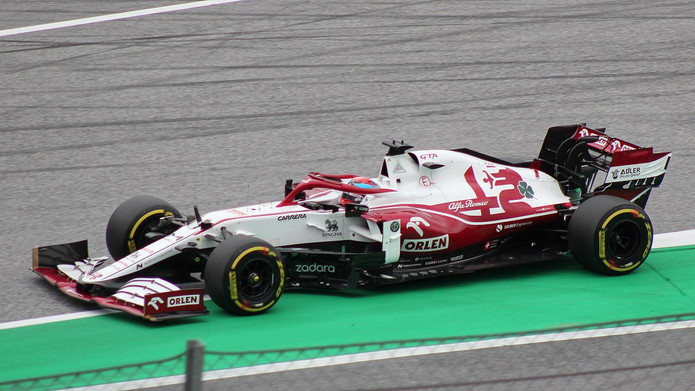 Kimi Räikkönen's Alpha Romeo at the 2021 Austrian Grand Prix