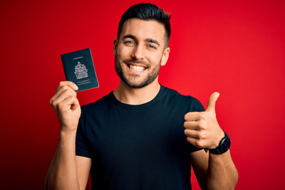 Man Holding Passport
