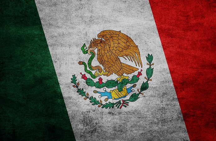 Mexico Flag with Dark Texture