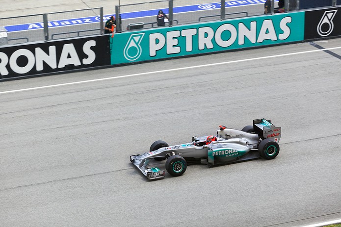 Michael Schumacher Driving for Mercedes