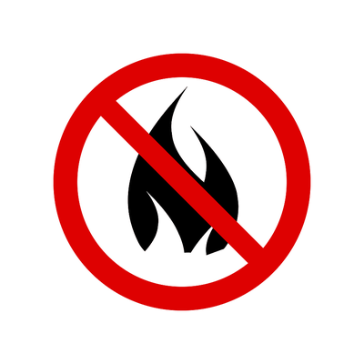 No Flames Sign