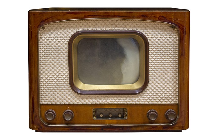 Old Fashioned Wooden TV Set