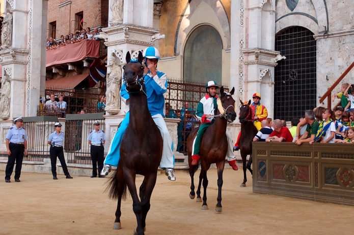 Palio di Siena Horses and Jockeys