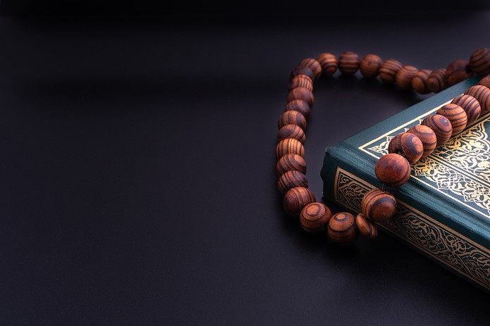 Quran with Rosary Beads