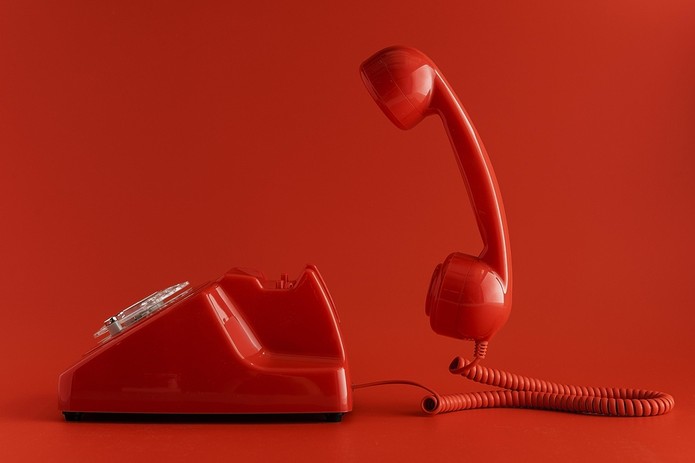 Red Traditional Telephone