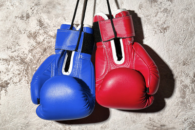 Red and Blue Boxing Gloves