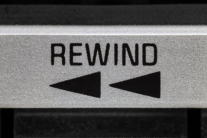 Rewind Button Close Up