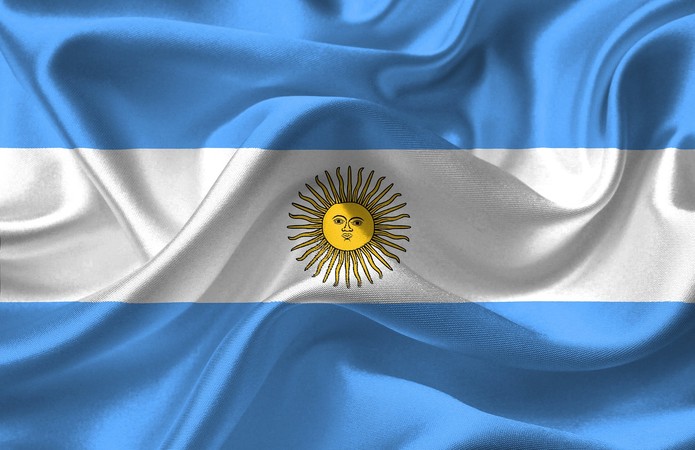 Rippled Argentina Flag