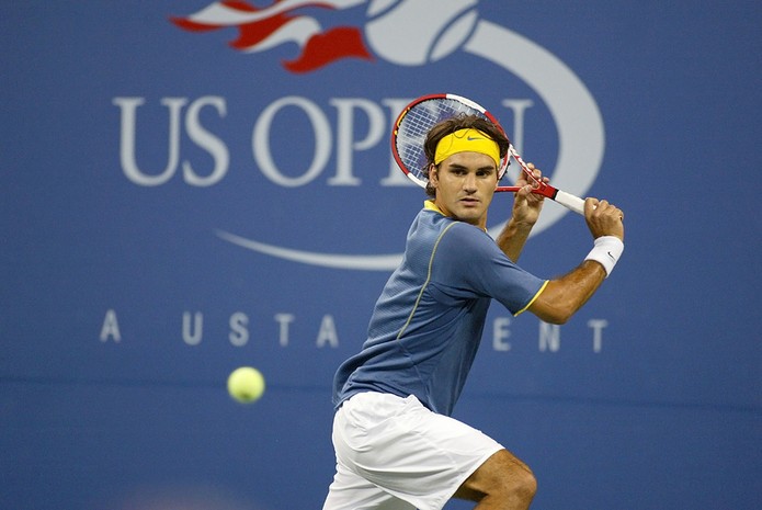Roger Federer at the 2005 US Open