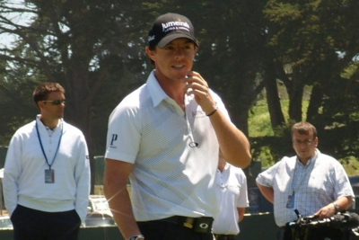 Golfer Rory McIlroy on Golf Course