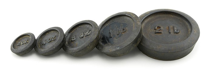 Round Antique Weights